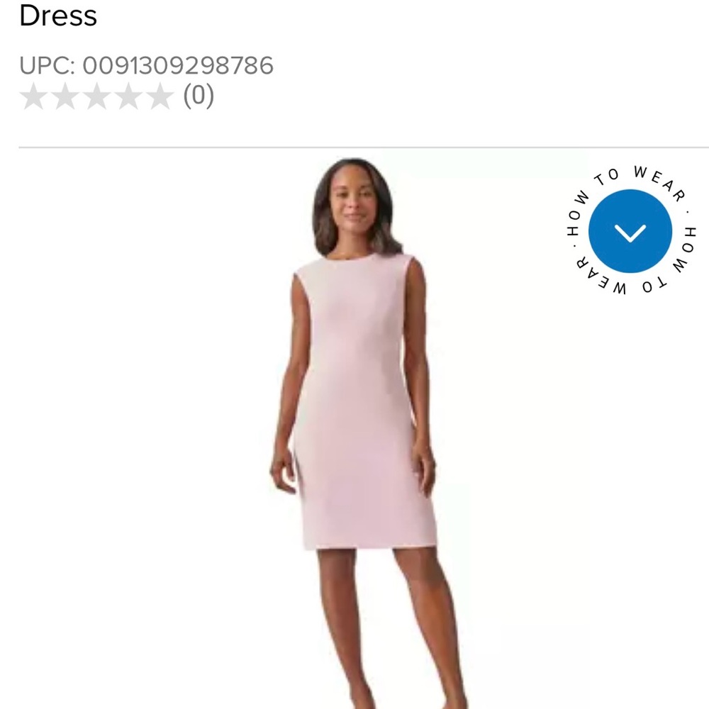Kasper Light Pink Sleeveless Midi Dress Sz 8 NWT